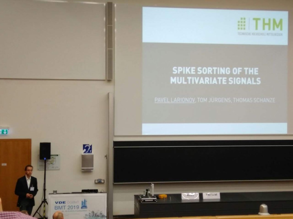 presenting a paper about spikesorting, 2019