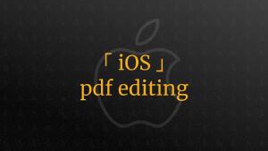 Basic PDF page editing on iOS